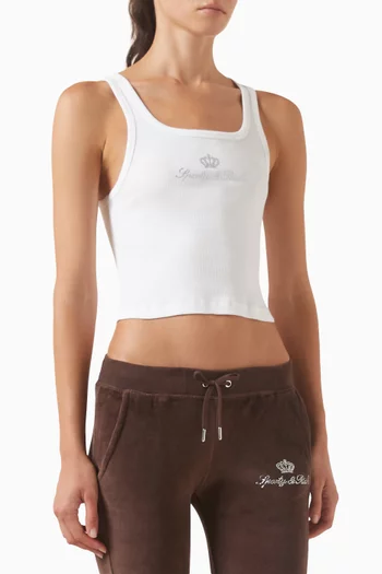 Juicy Crown Rib Tank Top in Cotton Blend