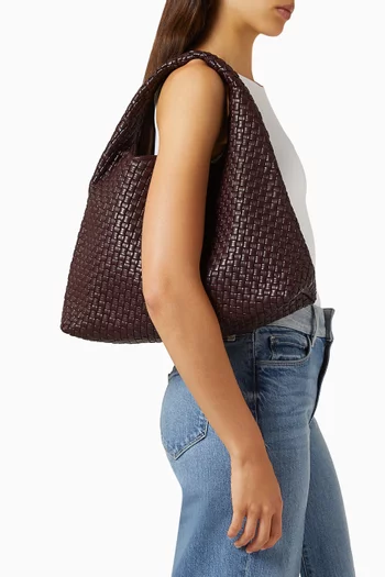 Laura Shoulder Bag in Woven Vegan Leather