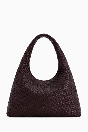 Laura Shoulder Bag in Woven Vegan Leather