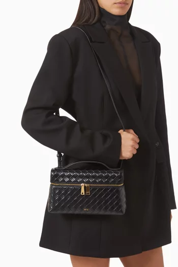 Thea Top-handle Bag in Woven Vegan Leather
