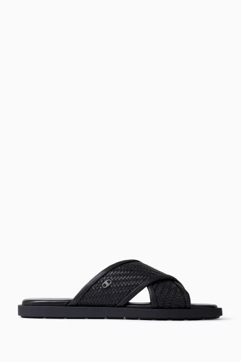 Gancini Sandals in Calfskin Leather