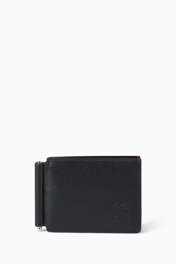 Money Clip Wallet in Grained Leather