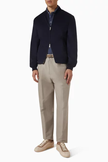 Faux-layering Polo Shirt in Cotton Piqué