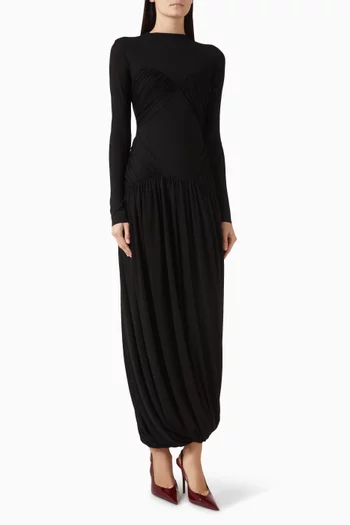 Torin Draped Dress in Lumine Jersey