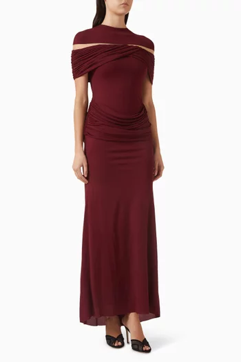 Marlene Draped Dress in Lumine Jersey