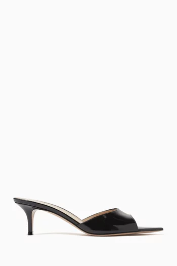 Elle 55 Mule Sandals in Patent Leather