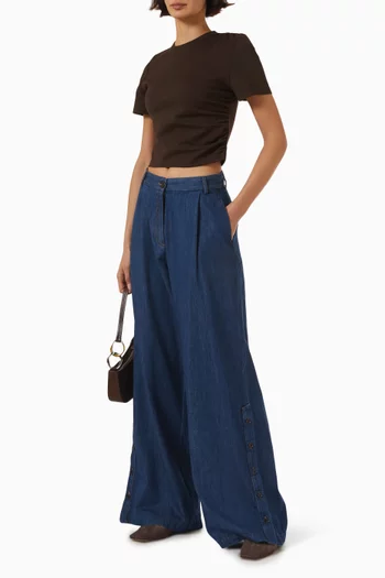 Provenlor Wide-leg Pants in Denim