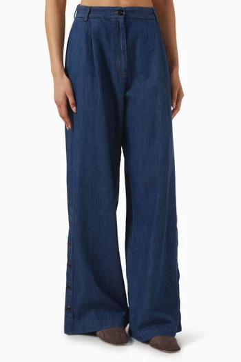 Provenlor Wide-leg Pants in Denim