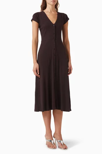 Nea Button-up Dress in Jersey