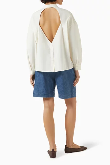 Flores Cut-out Shirt in Cotton