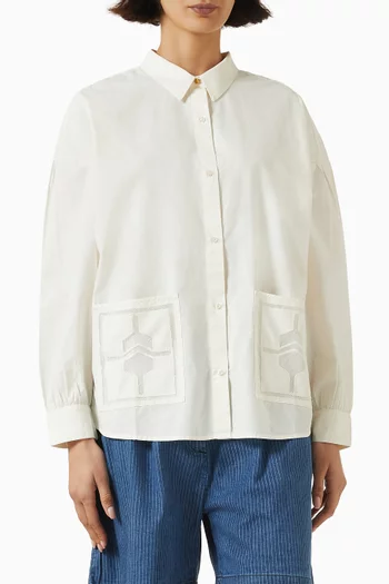 Flores Cut-out Shirt in Cotton