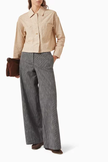 Notteri Crop Shirt in Linen Blend
