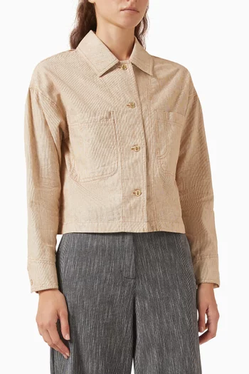 Notteri Crop Shirt in Linen Blend