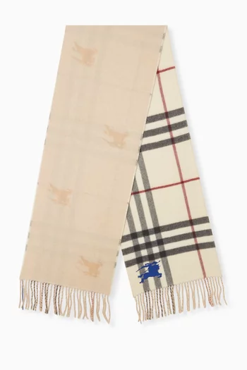 Reversible Scarf in Jacquard Cashmere