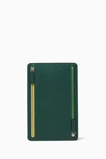 Multi-zip Case in Panama Leather