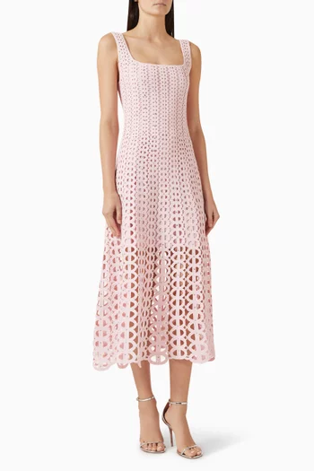 Rhinestone-embellished Crochet Dress