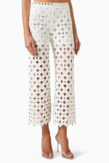 Crochet Scallop Pants in Recycled Polyester