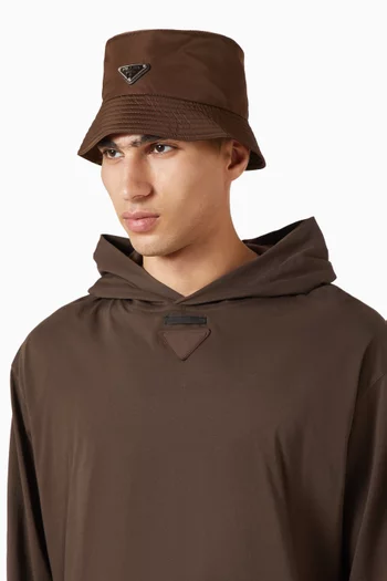 Triangle Logo Bucket Hat in Re-Nylon