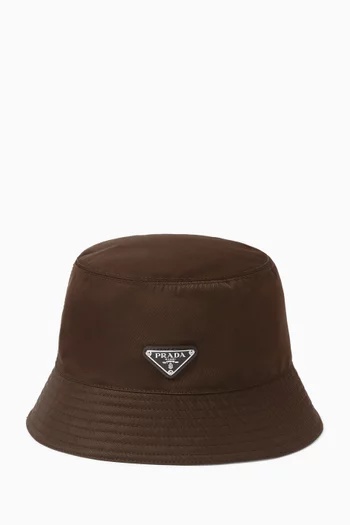 Triangle Logo Bucket Hat in Re-Nylon