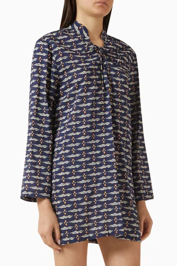 Palmetto Lace-up Tunic Dress
