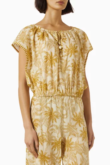 Crocodile Top in Cotton Voile