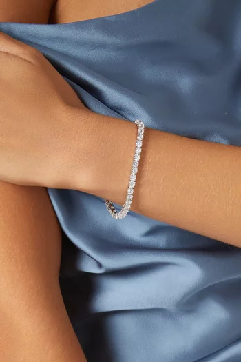 Tennis Crystal Bracelet in Brass