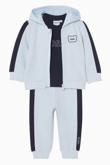 Logo 3-piece Tracksuit Set in Cotton