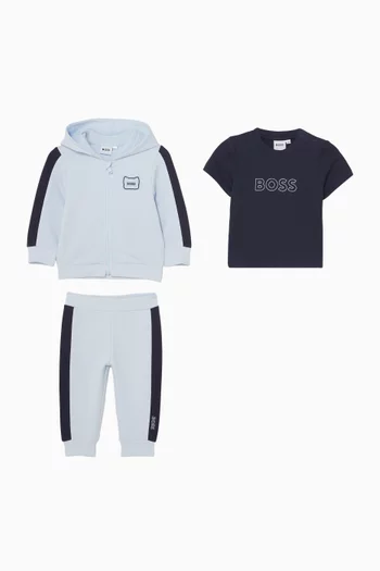 Logo 3-piece Tracksuit Set in Cotton