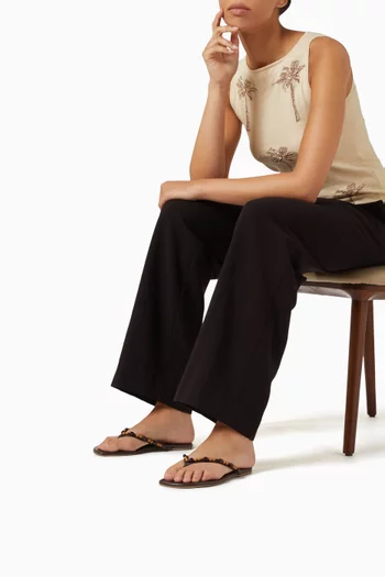 Freja Thong Sandals in Nappa Leather