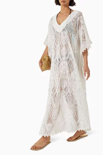 Yasin Semi-sheer Kaftan in Lace