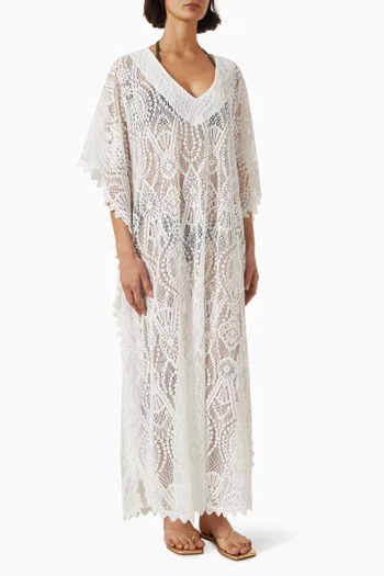 Yasin Semi-sheer Kaftan in Lace