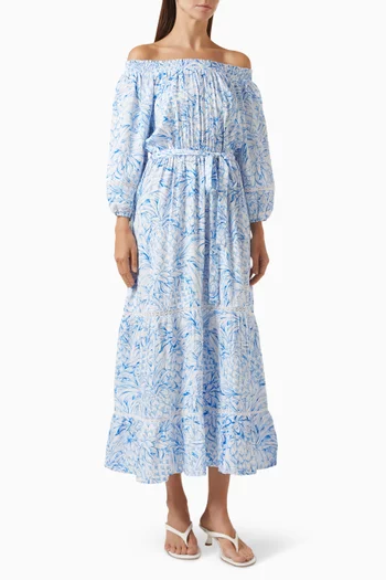 Clover Off-shoulder Dress in Viscose