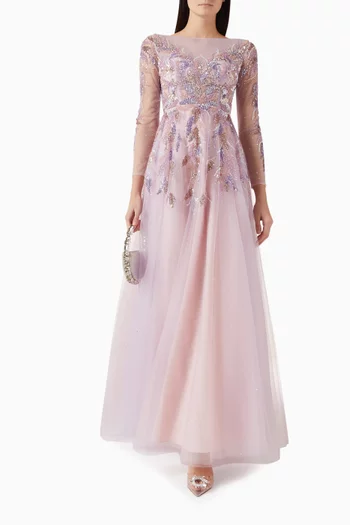 Sequin-embellished Gown in Tulle