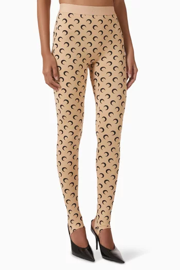 Moon-print Leggings in Jersey