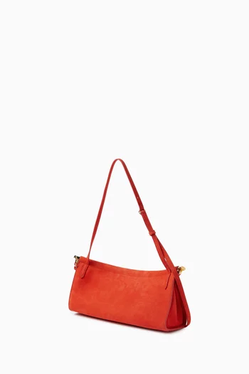 Medium Le Click East West Bag in Nubuck