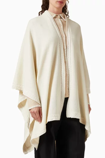 Yesenia Crochet Poncho in Cashmere Blend