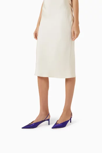 Julianne 55 Slingbacks in Satin