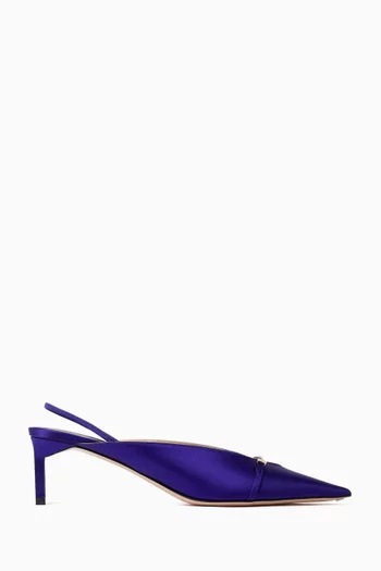 Julianne 55 Slingbacks in Satin