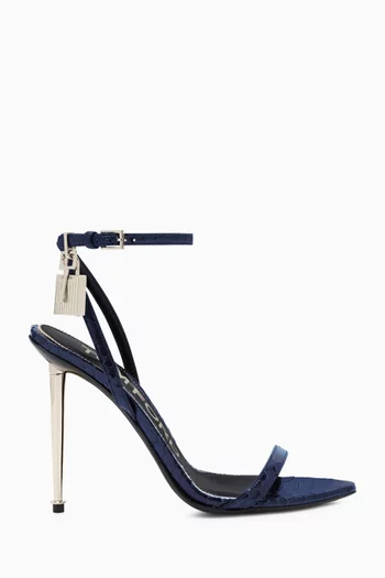 Padlock 105 Sandals in Python-printed Leather