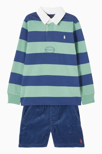 Striped Rugby Shirt in Cotton