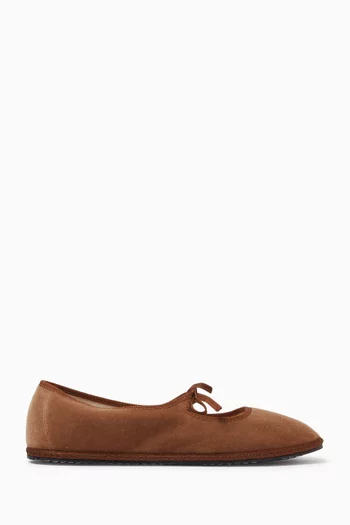 Brigitte Ballet Flats in Velvet