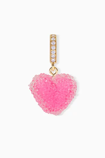 Jelly Heart Pendant in 18kt Gold-plated Brass
