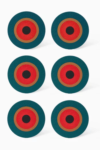 Stella Coasters in Leather, Set of 6