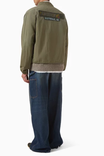 Vintage-style Jacket in Cotton Canvas