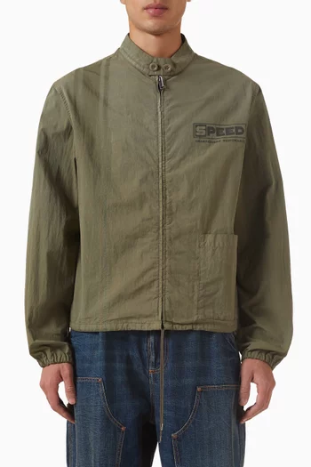 Vintage-style Jacket in Cotton Canvas