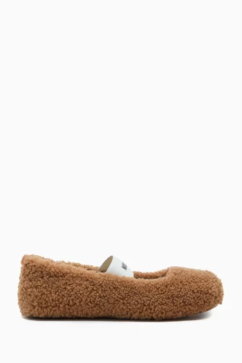 Shearling Ballerinas in Sheep Leather