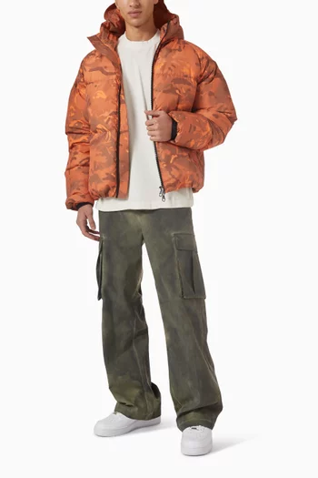 Camo Hooded Down Jacket
