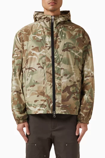Hooded Windbreaker in Nylon