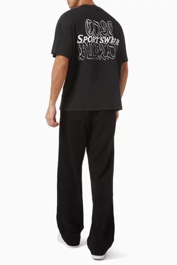 Black Letter Sportswear T-shirt in Cotton