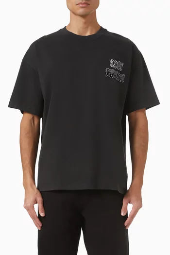 Black Letter Sportswear T-shirt in Cotton
